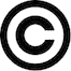 Logotipo da licenza de autor Copyright