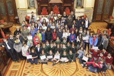 Proxecto Semente / Recepción do Sr Alcalde de A Coruña aos alumnos do Centro