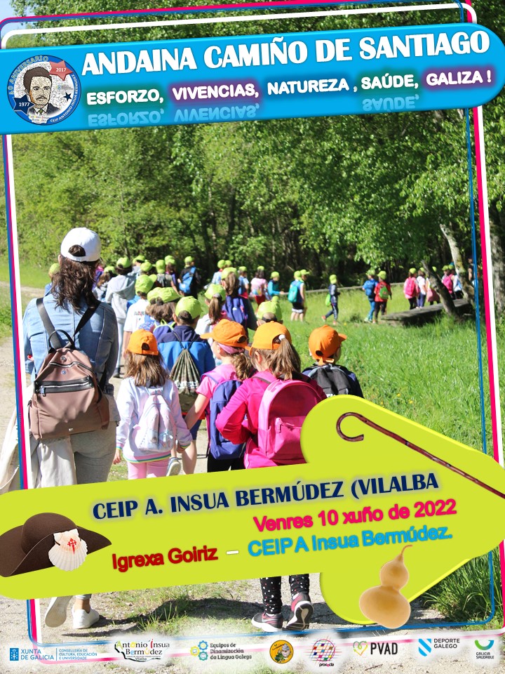 Cartaz Andaina CEIP Antonio Insua Bermudez Vilalva PVAD PROXECTA Vida Activa DEportiva 21-22