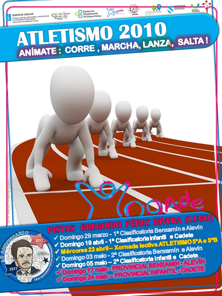 Cartaz 2020 Atletismo Insua Bermudez Proxecta Deportivo Centro EDLG