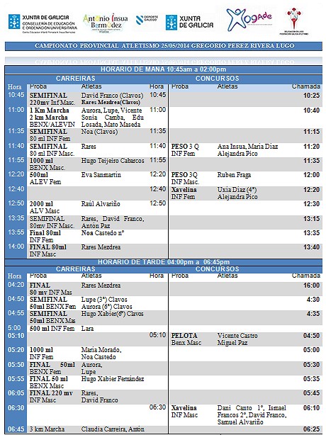 CEIP Insua Bermúdez 2014 Provincial Atletismo
