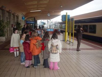 Antes de marchar visitamos a estación de trens. 
