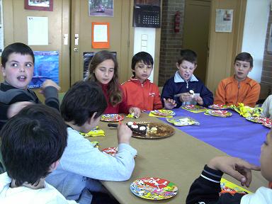 Compartimos a tarta.
