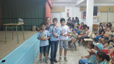 Os 3 primeiros clasificados en 4º-5º curso.
