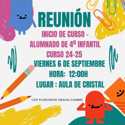 Reunión Inicio de Curso Infantil