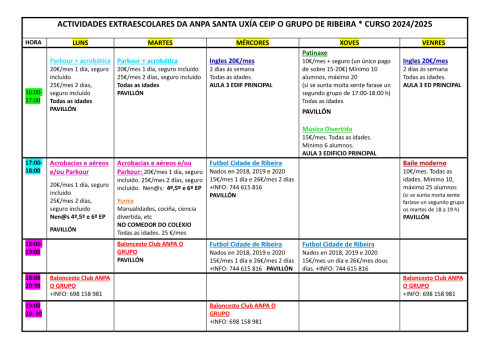 Actividades ANPA 24-25