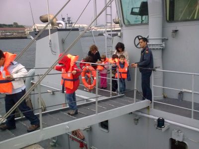 Xa estamos subindo ao barco
