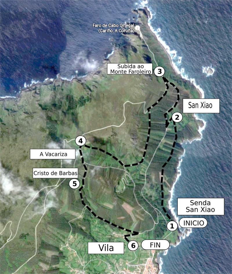 mapa do Monte Faroleiro