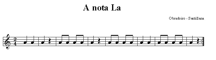 Partitura a nota La