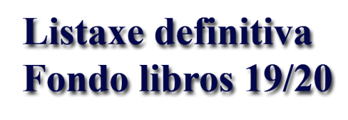 Listaxe Fondo libros