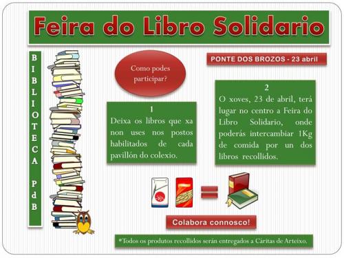 feira do libro solidario - 23 de abril