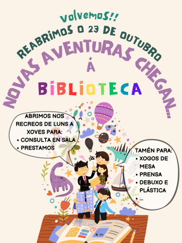 Poster reapertura biblioteca