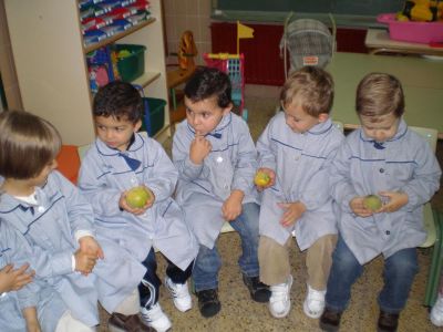 Tocamos, ulimos e miramos cómo son os marmelos para facer o doce.
