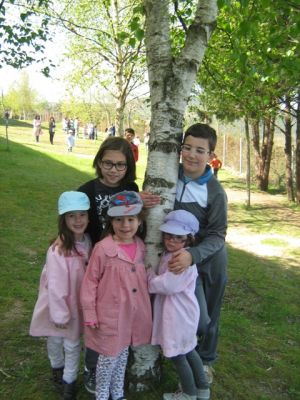 Fermín, Antía, Paula, Alba e Inés
