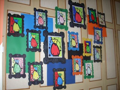 Miró- painted by pupils of Pre-Primary grades
