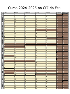 Calendario do Feal 2024-25