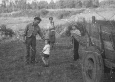 Manuel Vázquez Mella, Eleuterio, Manolo e Miguel Vázquez Souto nos anos 70.
Foto cedida pola familia Vazquez Souto.
