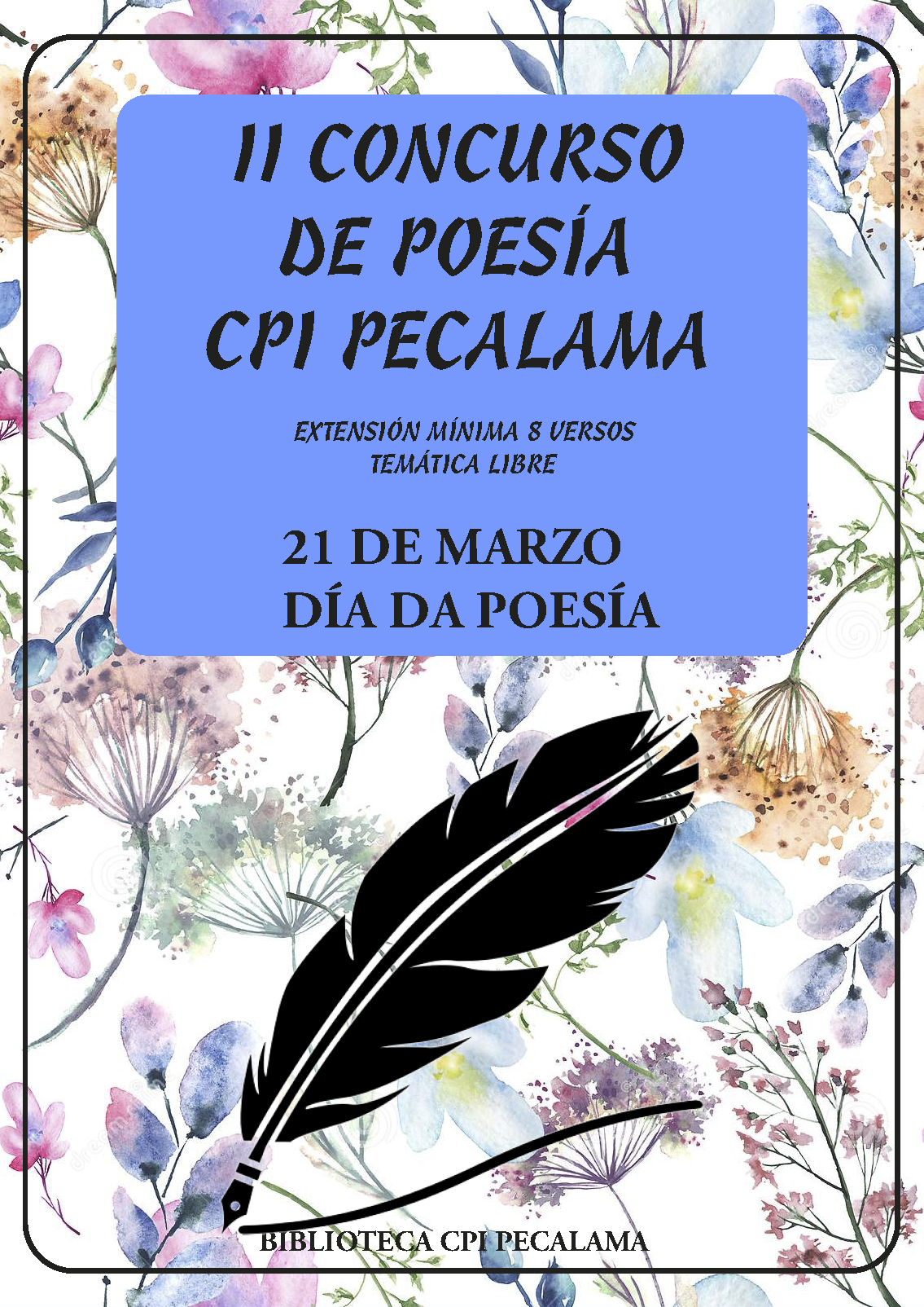 Cartel do concurso de poesía