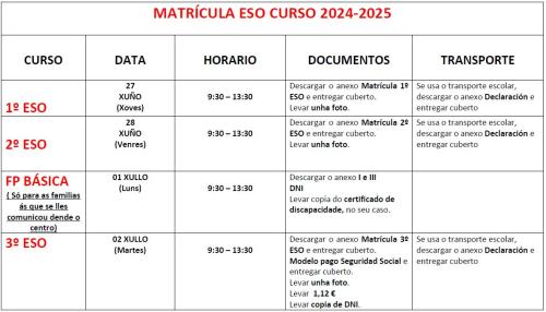 horario matrícula 1