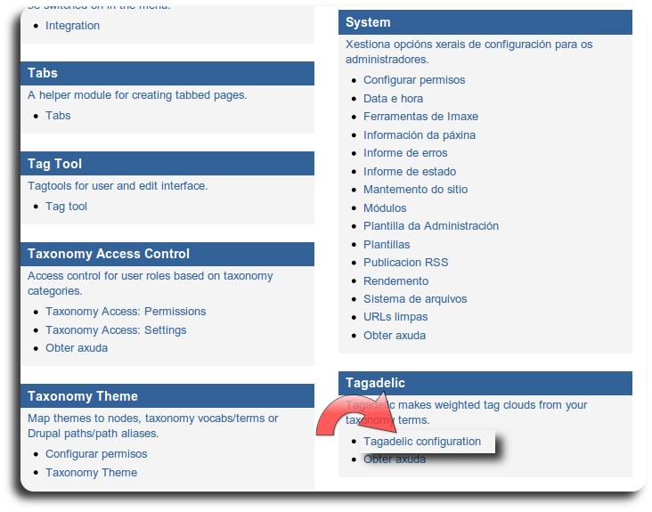 configuracion de tagadelic