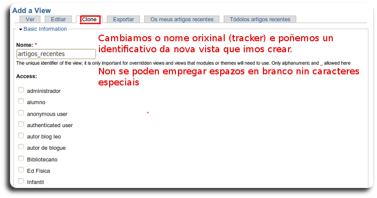 tracker información básica