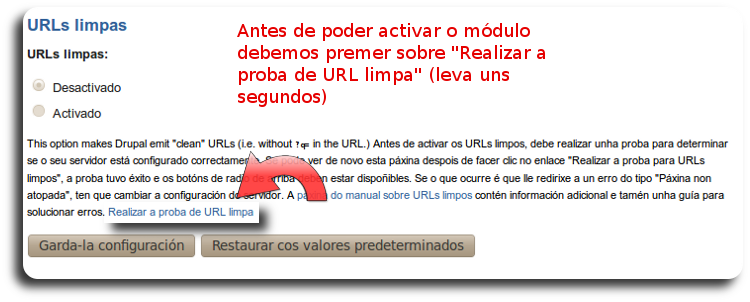 url limpas desactivado