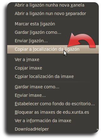 copiar localización da ligazón