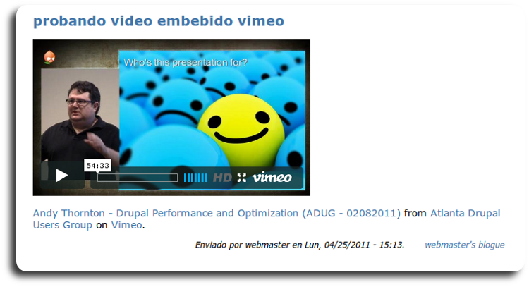 video de vimeo embebido