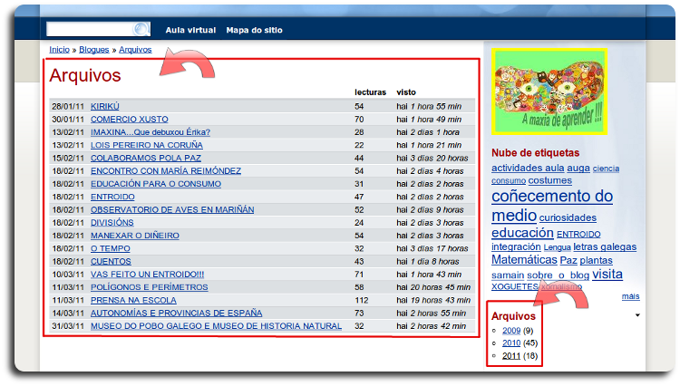 bloque arquivos