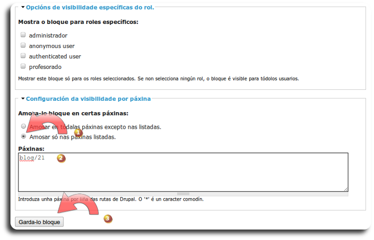 configurar bloque 2