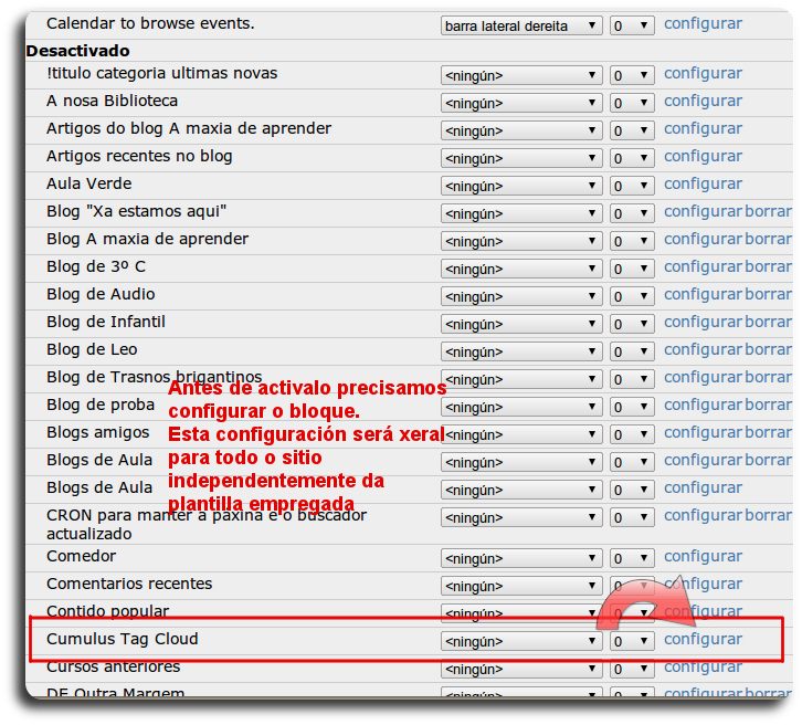 configuracion de cumulus