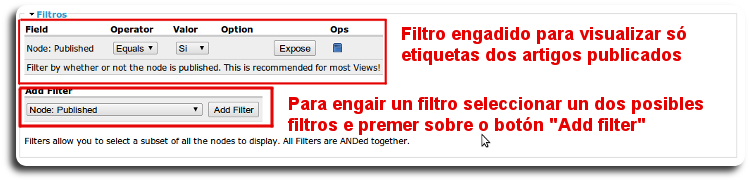 engadindo filtros