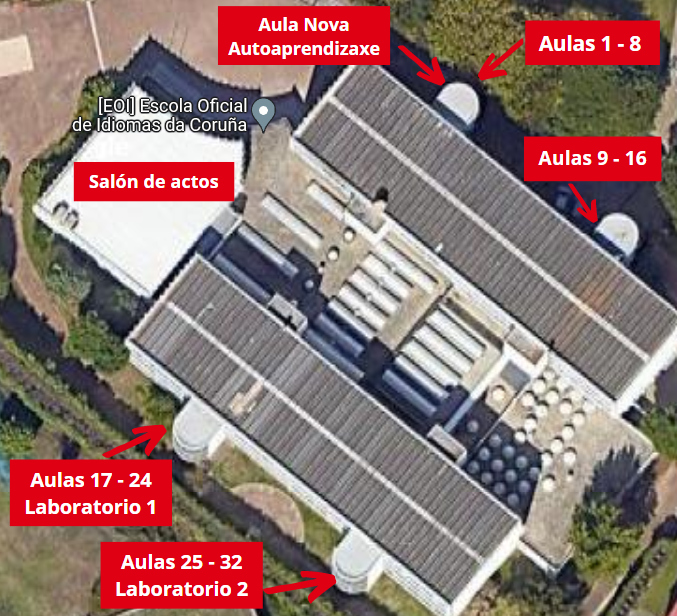 imaxe de satélite sda EOI da Coruña