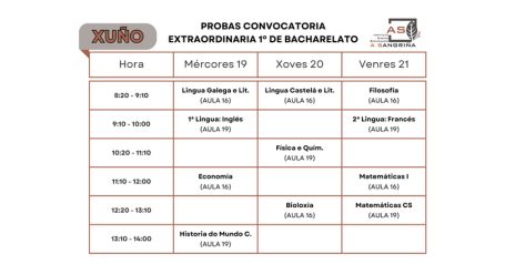 Extraordinaria 1º de Bacharelato