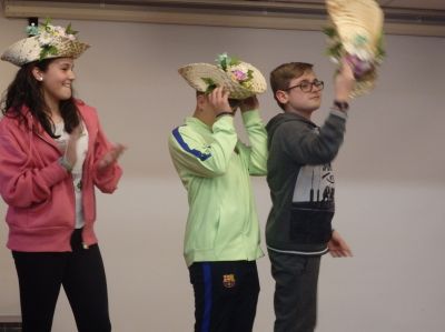 Un trío de 1º da ESO: Candela, Sergio e Roberto.
