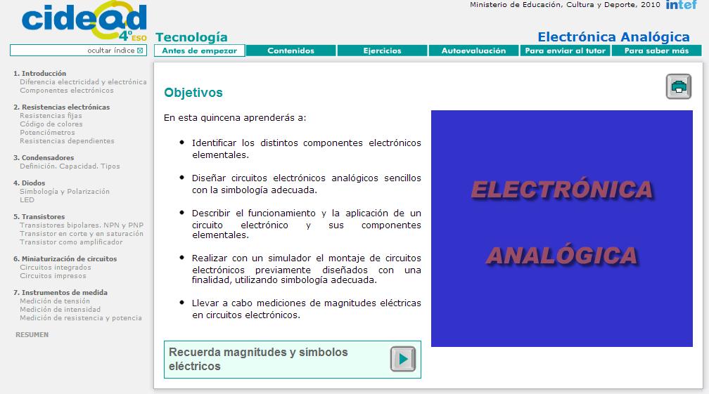 Electrónica Analógica por INTEF
