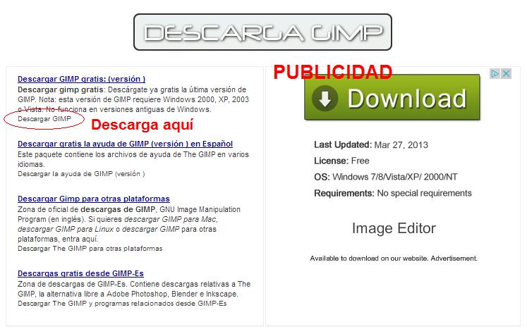 Descargar GIMP