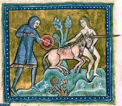 33. Unicornio
Bestiario de Rochester. Século XII.
