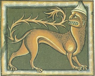 34. Manticora
Bestiario de Cambridge. Século XII.
