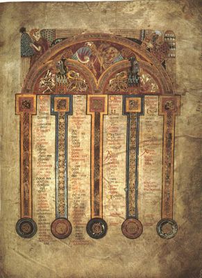 16. Book of Kells. Eusebian Canon Table
