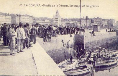 04 Saída de emigrantes desde o porto da Coruña
