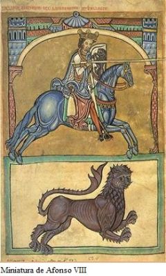 50. Afonso VIII de León e Galicia (1188-1230)
Afonso VIII é rei de León e Galicia. Coñecido como Afonso IX de León pola historiografía española para non confundilo con Alfonso VIII de Castela (1255-1214). 
En 1218 crea a Universidade de Salamanca, que é gobernada desde Santiago ata o século XV. Gran número de profesores de Salamanca fórmanse na Escola de Santiago. O rei crea as primeiras cortes de Europa nas que participan estratos alleos á nobreza. 
Foi enterrado no Panteón Real da Catedral de Santiago. 

http://historiagalicia.blogspot.com/2007/01/historia-de-galicia.html

