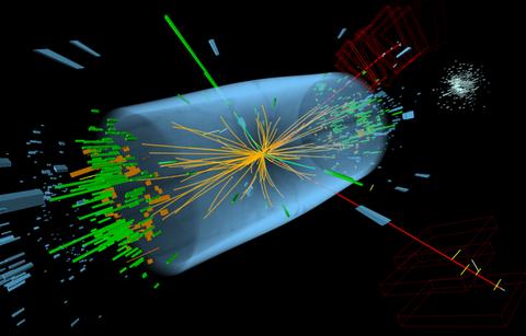 Recreación dunha colisión no LHC