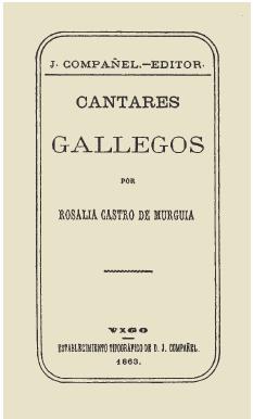 Portada de Cantares Gallegos 1863