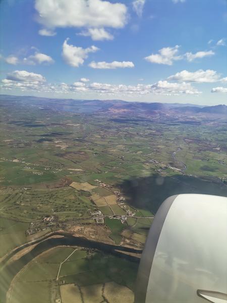 Irlanda desde el avión