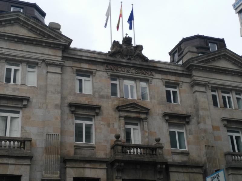 Fachada do Banco de España na Coruña