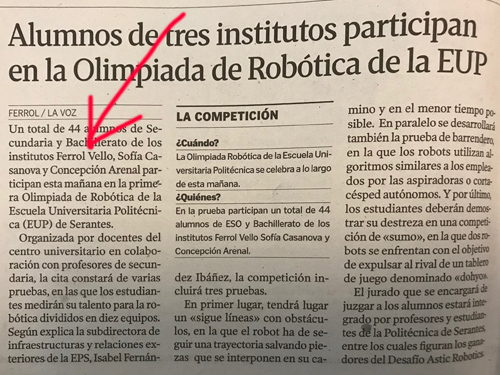 Concurso de robótica