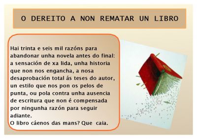 Dereito a non rematar un libro
