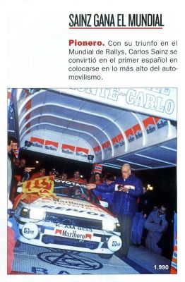 1.990 Carlos Sáinz gana el Mundial de Rallys.As.
