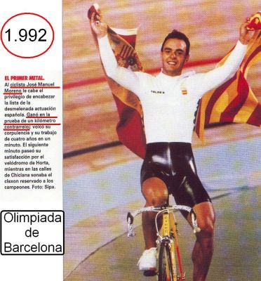 1.992 José Manuel Moreno.Oro en contrareloj.Olimpiada de Barcelona
